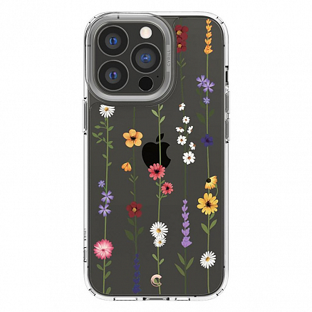 Чехол для iPhone 13 Pro гибридный Spigen Cyrill Cecile Flower Garden прозрачный