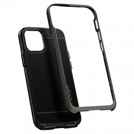 Чехол для iPhone 12 Mini гибридный Spigen Neo Hybrid черно-серый