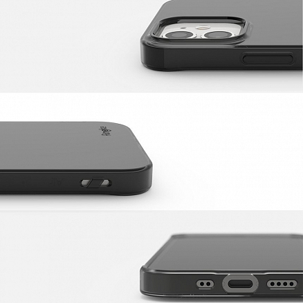 Чехол для iPhone 12 Mini гелевый ультратонкий Ringke Air прозрачный черный