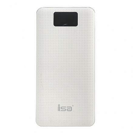 Внешний аккумулятор ISA P3 с дисплеем 16000мАч (3хUSB, ток 2А) белый