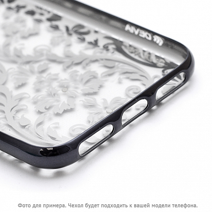 Чехол для iPhone X, XS гелевый Devia Baroque прозрачно-черный