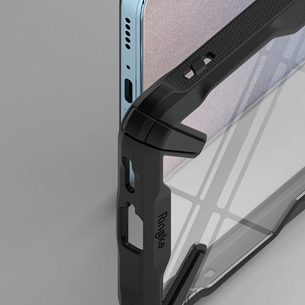 Чехол для Xiaomi Redmi Note 11 Pro+ гибридный Ringke Fusion X со светящимися вставками черный