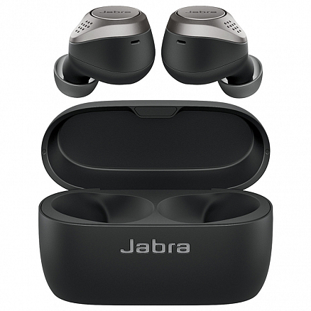 Наушники TWS беспроводные Bluetooth Jabra Elite 75t вакуумные с микрофоном и активным шумоподавлением серые