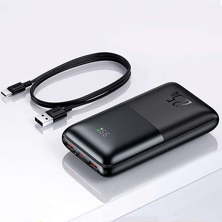 Внешний аккумулятор Baseus Bipow Pro Digital с дисплеем 20000мАч 5A (быстрая зарядка PD, QC 3.0, 22.5Вт) черный