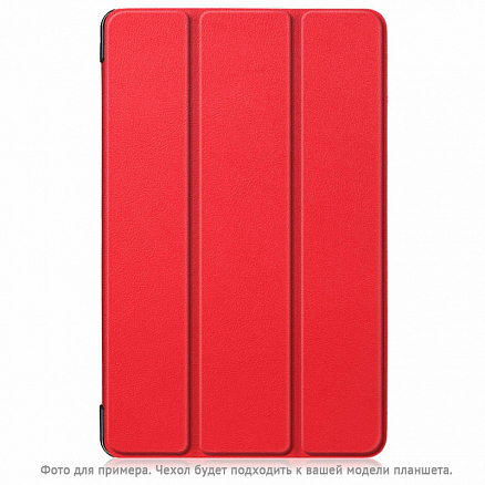 Чехол для Lenovo Tab M10 TB-X605, TB-X505 кожаный Nova-06 красный