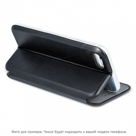 Чехол для Xiaomi Redmi Note 9 кожаный - книжка GreenGo Smart Diva черный