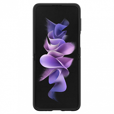 Чехол для Samsung Galaxy Z Flip 3 пластиковый тонкий Spigen Thin Fit черный