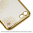 Чехол для Samsung Galaxy S7 гелевый со стразами Beeyo Flower Dots золотистый
