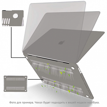 Чехол для Apple MacBook Pro 16 Touch Bar A2141 пластиковый матовый DDC Crem Soda серый