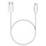 Кабель USB - Lightning для зарядки iPhone 1.5 м 2.4А MFi плетеный Ugreen US199 серебристый