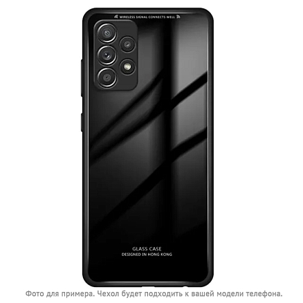 Чехол для Huawei P40 Lite E, Y7p, Honor 9C силиконовый CASE Glassy черный