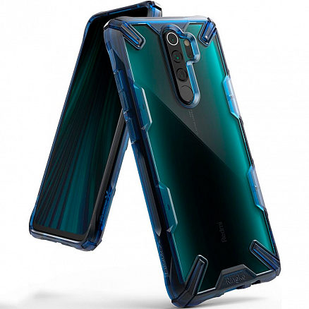 Чехол для Xiaomi Redmi Note 8 Pro гибридный Ringke Fusion X синий