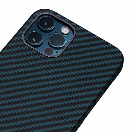Чехол для iPhone 12 Pro кевларовый тонкий Pitaka MagEZ черно-синий