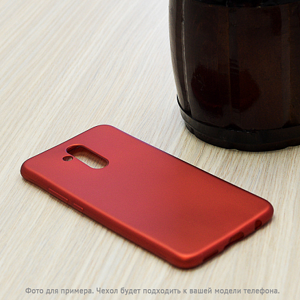 Чехол для Samsung Galaxy J8 гелевый CN красный