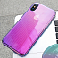 Чехол для iPhone X, XS гелевый Baseus Glow прозрачно-розовый