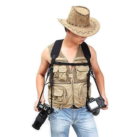 Ремень на плечо для двух фотоаппаратов Caden Fast gunmen shoulders