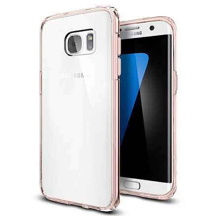 Чехол для Samsung Galaxy S7 Edge гибридный Spigen SGP Ultra Hybrid прозрачно-розовый