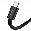Кабель Type-C - USB 2.0 для зарядки 1 м 6А 66W Baseus Superior (быстрая зарядка) черный