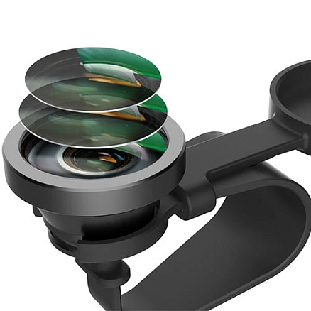 Объектив для телефона универсальный Fisheye на прищепке Rock Lens Detachable