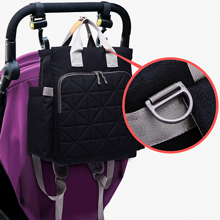 Рюкзак (сумка) Ankommling LD27 для мамы с отделением для бутылочек черный