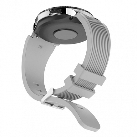 Ремешок-браслет для Samsung Galaxy Watch 46 мм, Gear S3 силиконовый Nova Flexible серый