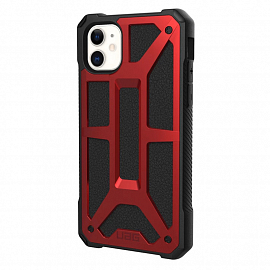 Чехол для iPhone 11 гибридный для экстремальной защиты Urban Armor Gear UAG Monarch черно-красный