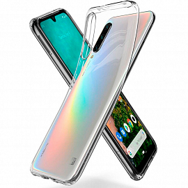 Чехол для Xiaomi Mi A3, Mi CC9e гелевый ультратонкий Spigen SGP Liquid Crystal прозрачный 