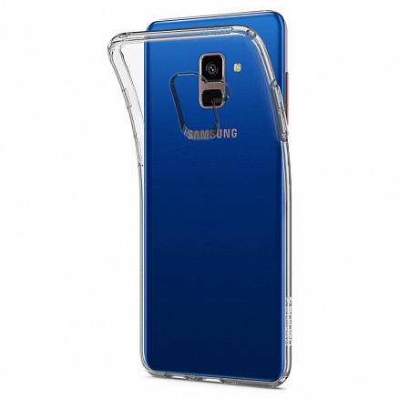 Чехол для Samsung Galaxy A8 (2018) гелевый ультратонкий Spigen SGP Liquid Crystal прозрачный