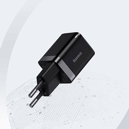 Зарядное устройство сетевое Type-C 3А 30W Baseus GaN3 (быстрая зарядка QC, PD) черный