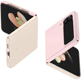 Чехол для Samsung Galaxy Z Flip 4 пластиковый ультратонкий Spigen Air Skin розовый