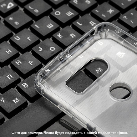 Чехол для Sony Xperia XZ2 Compact гелевый с загибом на экран Costa Line прозрачный