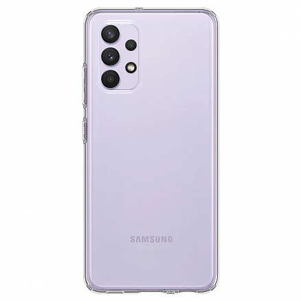 Чехол для Samsung Galaxy A32 4G гелевый ультратонкий Spigen SGP Liquid Crystal прозрачный