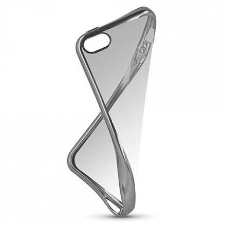Чехол для iPhone 7, 8 гелевый Beeyo Luxury прозрачно-серебристый