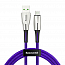 Кабель USB - MicroUSB для зарядки 1 м 4А плетеный Baseus Waterdrop (быстрая зарядка) фиолетовый