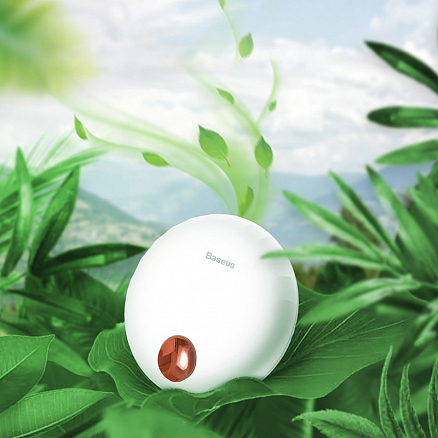 Ароматизатор с встроенным вентилятором Baseus Flower Shell белый