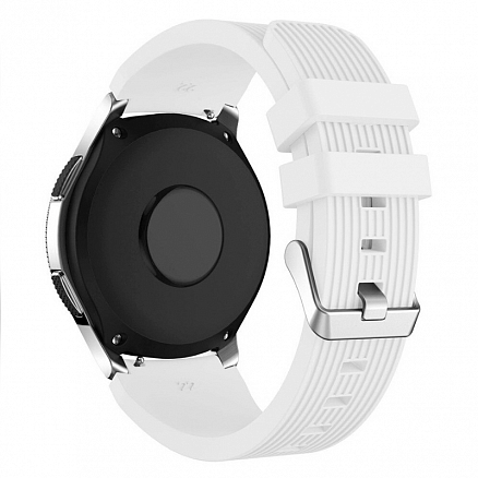 Ремешок-браслет для Samsung Galaxy Watch 46 мм, Gear S3 силиконовый Nova Flexible белый