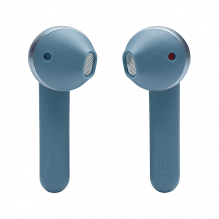 Наушники беспроводные Bluetooth JBL T220 TWS вкладыши с микрофоном синие