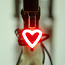 Велофонарь задний аккумуляторный Deemount BCL-081 сердце