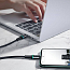Кабель USB - Lightning для зарядки iPhone 1 м 2.4А 18W плетеный Baseus Halo (быстрая зарядка PD) черный