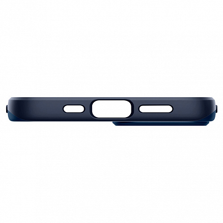 Чехол для iPhone 13 пластиковый тонкий Spigen Thin Fit синий