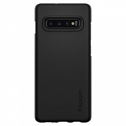 Чехол для Samsung Galaxy S10 G973 пластиковый тонкий Spigen SGP Thin Fit черный
