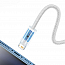 Кабель USB - Lightning для зарядки iPhone 2 м 2.4А плетеный Baseus Dynamic белый