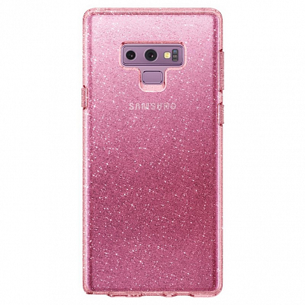 Чехол для Samsung Galaxy Note 9 N960 гелевый с блестками Spigen SGP Liquid Crystal Glitter прозрачный розовый