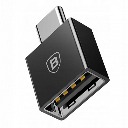 Переходник Type-C - USB (папа - мама) хост OTG Baseus Exquisite черный
