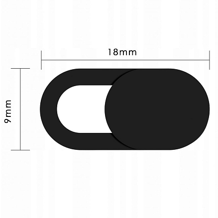 Защитная крышка для передней камеры телефона, планшета или ноутбука Hofi Slim Pro+ черная 3 шт.