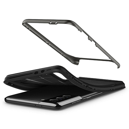 Чехол для Samsung Galaxy S21+ гибридный Spigen Neo Hybrid черно-серый