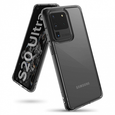 Чехол для Samsung Galaxy S20 Ultra гибридный Ringke Fusion прозрачно-черный