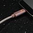 Кабель USB - Lightning для зарядки iPhone 2 м 2.1А плетеный Joyroom S-Q4 розовое золото