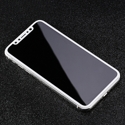 Защитное стекло для iPhone X, XS, 11 Pro на весь экран противоударное Remax Caesar 3D белое