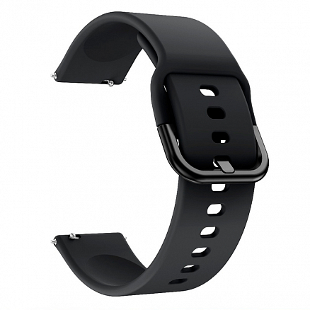 Ремешок-браслет для Samsung Galaxy Watch 42 мм, Active, Active 2 40 мм и 44 мм силиконовый черный